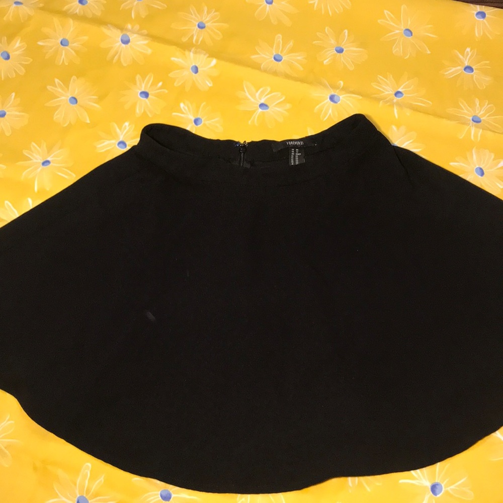 Black high waisted mini skirt